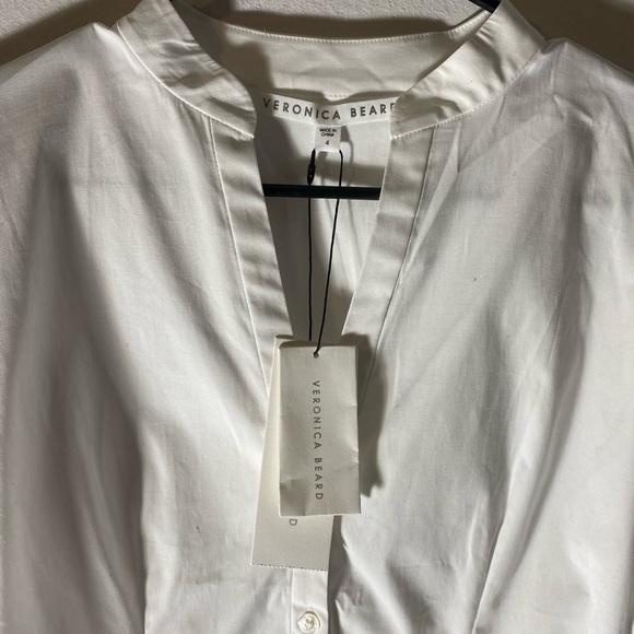NWT VERONICA BEARD Aileen Puff Sleeve Poplin Blouse - Picture 7 of 7